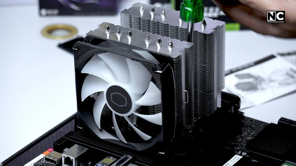 Installing Cooler Hyper 620s CPU Cooler with Philips screwdriver