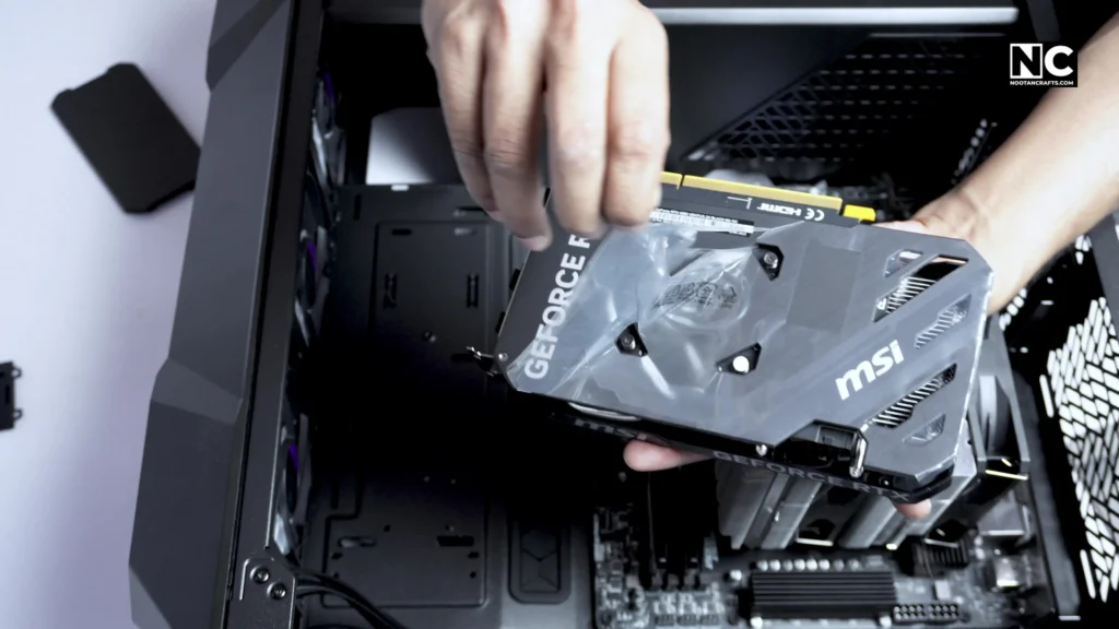 Removing protective flim from the the MSI RTX 4060