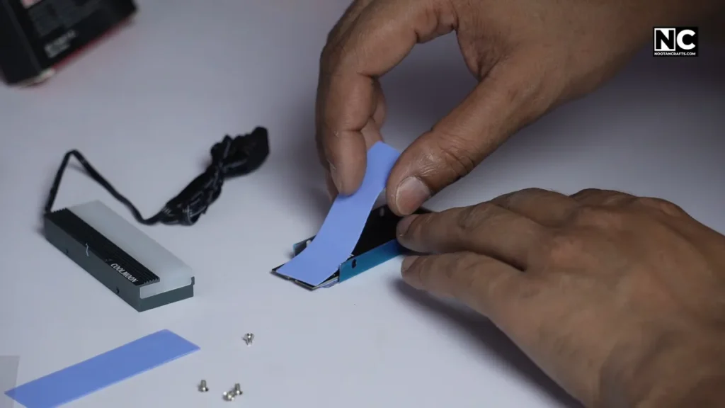 COOLMOON CM-M2A SSD Heatsink thermal pad installing