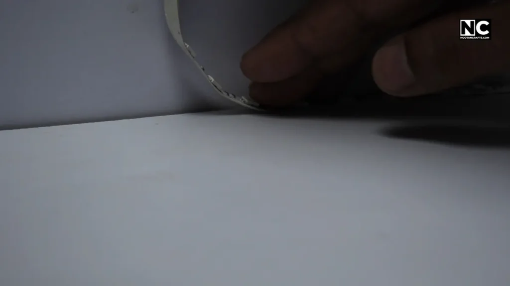 sticking the rgb strip on the surface