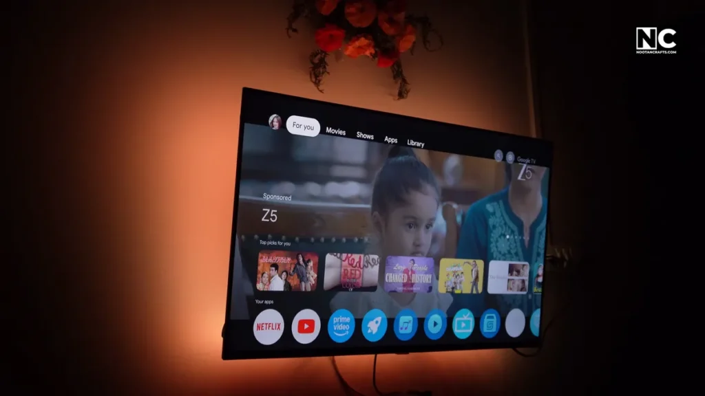 how to set up RGB strip lights behind the tv