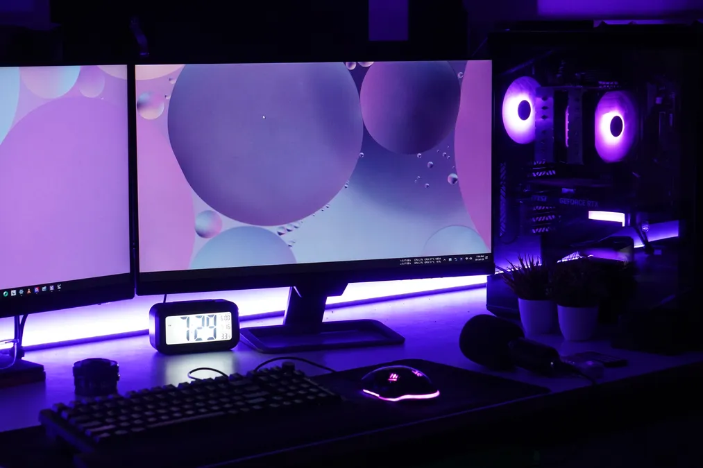 how to set up RGB strip lights with computers