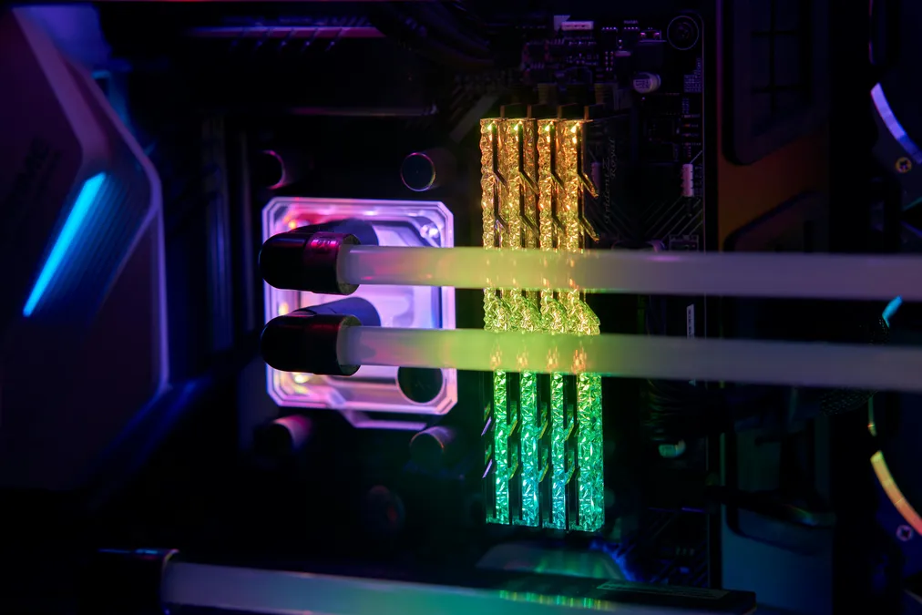 Computer RGB light on front cpu cooler