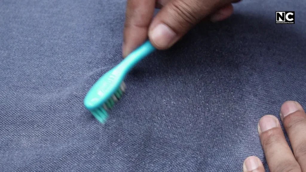 using toothbrush in small circles