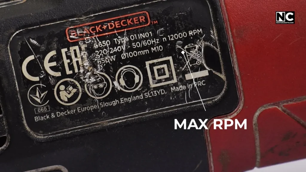 angle grinder MAX RPM