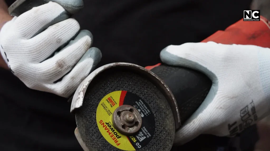how to hold angle grinder for cutting