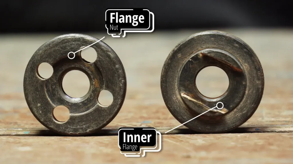 grinder flange nut and inner flange
