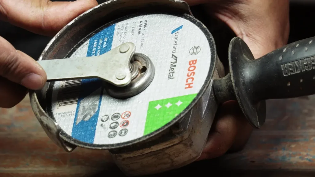 now use the wrench to tighten the nut