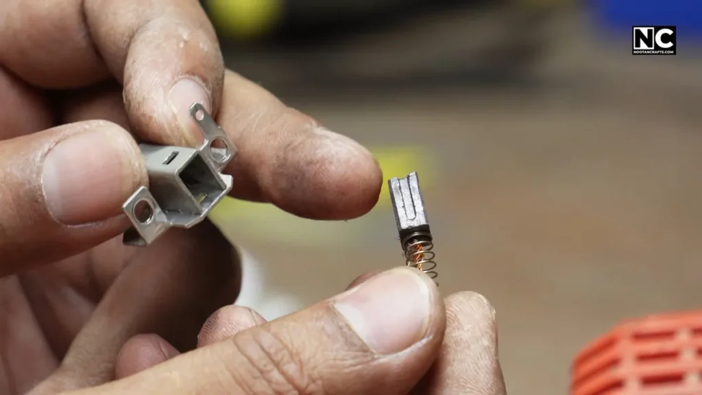 how to replace carbon brushes in an angle grinder